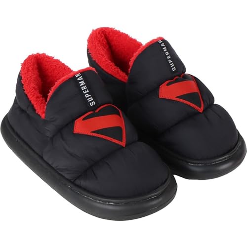 Chaussons Superman sous licence officielle | Pantoufles Superman confortables, douces et antidérapantes