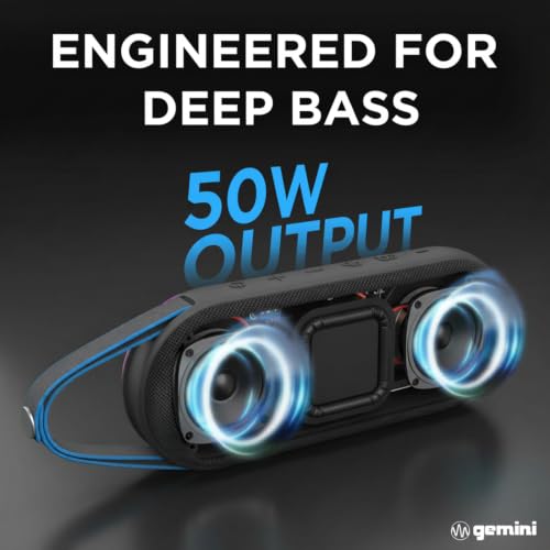 Image of Gemini Magnetic Bluetooth Golf Cart Speaker, Waterproof (BeatGrip Pro) | Magnetic golf cart speaker, waterproof - 8 hr battery, USB-C - 8 LED modes, mic - multi-link to 50
