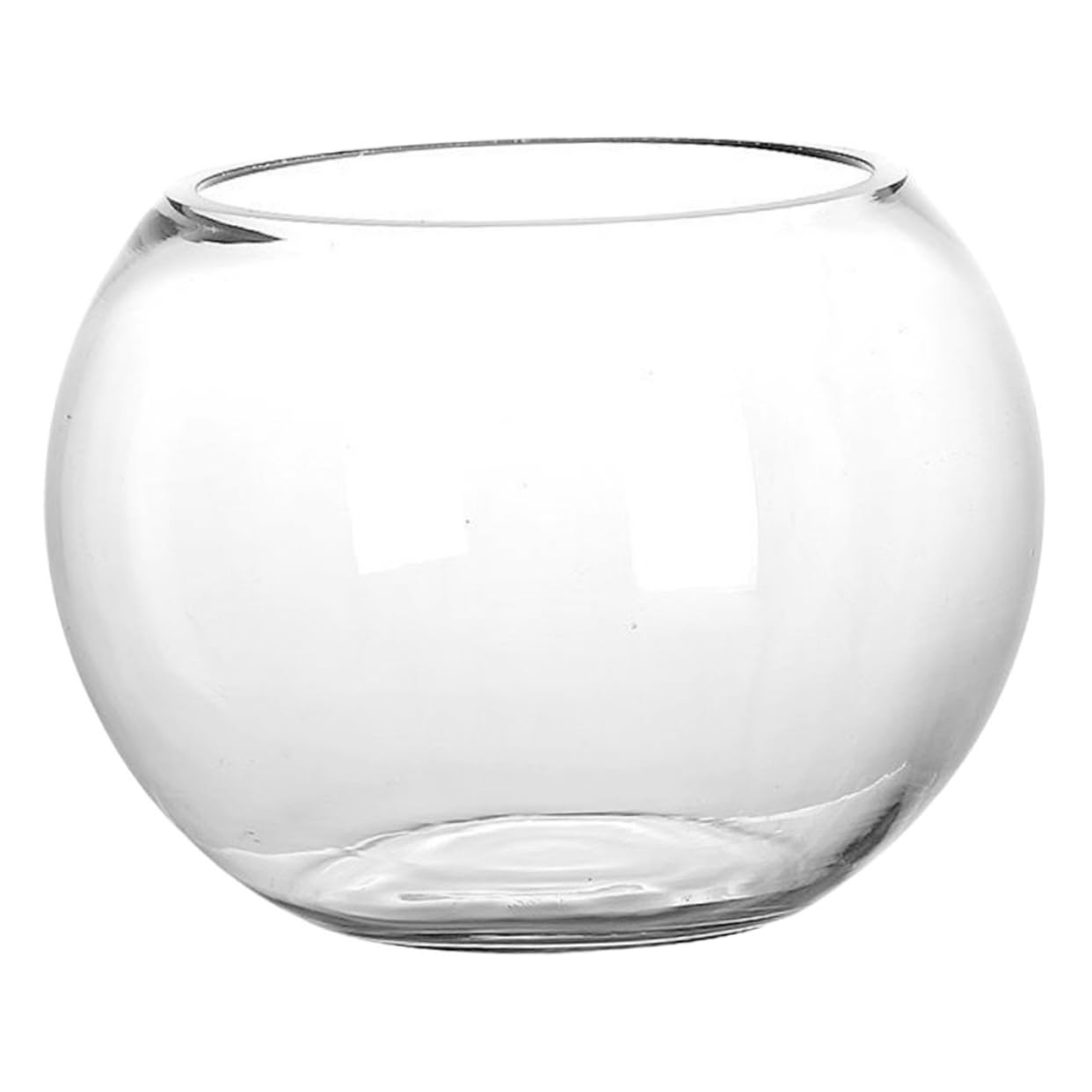 POPETPOP Aquarium en Verre Bocal à Poisson De Table Bocal à Poisson Vase Rond Vase en Cercle Aquarium De Bureau Vases Ronds Bol Hydroponique Un Verre Transparent