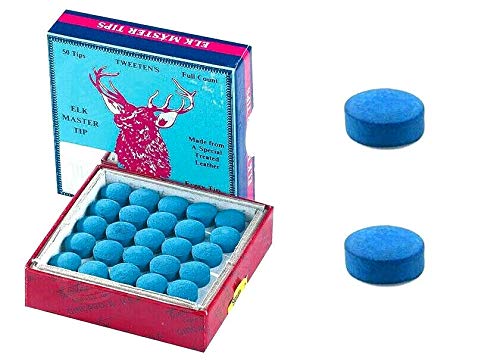 cueball16 2 x 9.5mm Genuine Elk Master Replacement Snooker or Pool Cue Tips By Tweetens