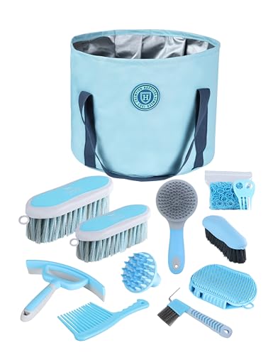Harrison Howard Kit de toilettage pour chevaux 9 pièces Equine