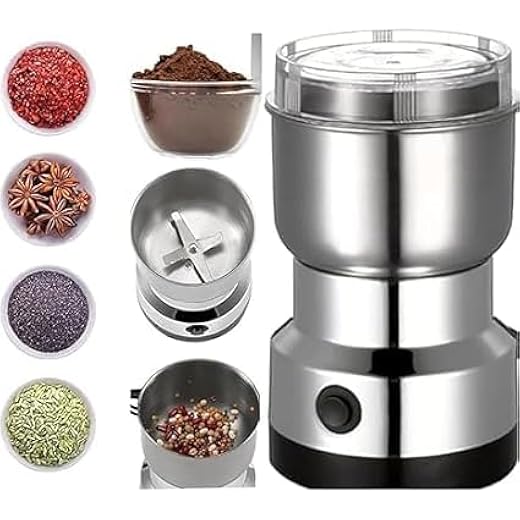 PIXILO Stainless Steel Nima Multifunctional Grinder Smash Machine Coffee Beans Electric Grinder and Coffee Maker Household Electric Mixer Grinder
