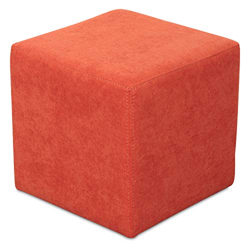 Staboos Sitzwürfel 42cm - Hochwertiger Sitzhocker Pflegeleichter Pouf Hocker - Sitzpouf mit nur 4kg - Sitzcube als perfekte Sitzgelegenheit (Coral_08) Cover
