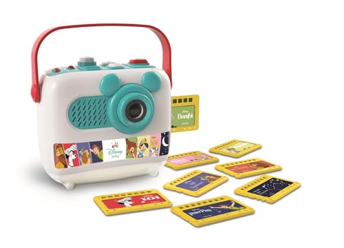Clementoni – Proyector Cuentos Disney – Cuentacuentos con 8 Historias de Disney con Imágenes y Sonido – Ideal para Hora de Dormir – Bebés a Partir de 12 Meses - Versión en Español, 55182