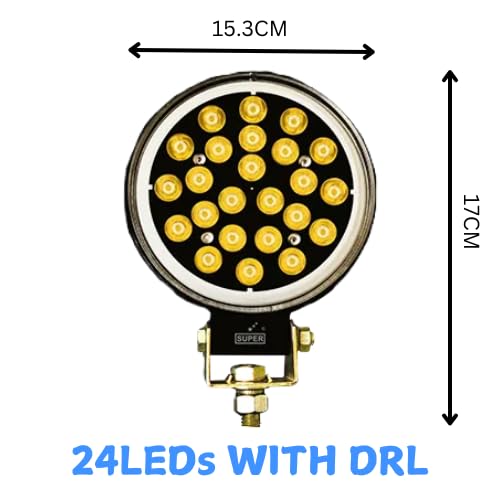 Image of SUPER 3871 CLEARVISION DEFOGGER LED HEADLIGHT WITH DRL FOR UNIVERSAL VEHICLE APPLICATION (WHITE LED WITH YELLOW DRL)