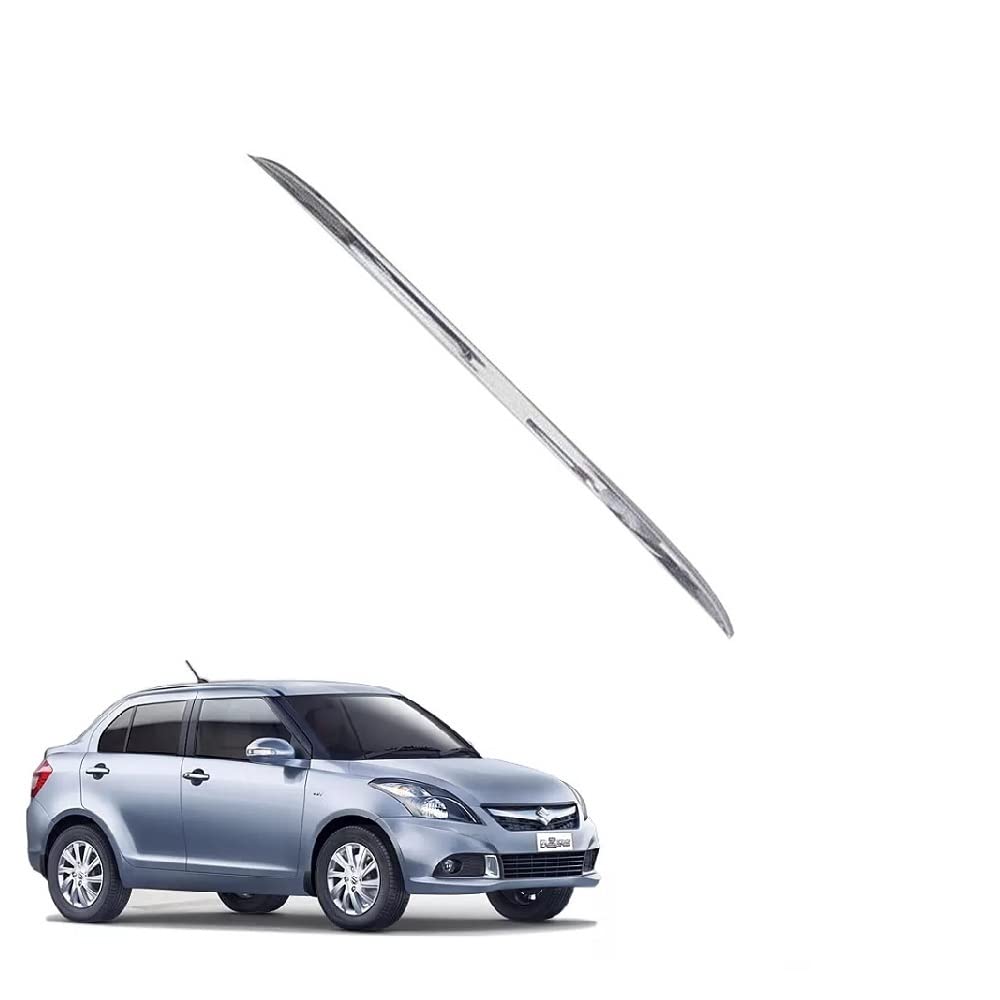 Car Dicky/Diggi/Boot Garnish Chrome Stainless Steel Suitable for Maruti Suzuki Swift Dzire 2015 to 2017-image-36