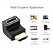 UGREEN HDMI 270 Degree Right Angle Adapter Gold Plated High Speed HDMI Male to Female Connector Adapter for Roku TV Stick