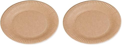 LE NAPPAGE ARTS DE LA TABLE 50 piatti in cartoncino compostabile diam 23cm Kraft (Confezione da 2)