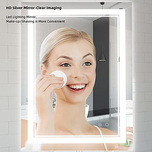 Cool2Day Led Bathroom Mirror Wall-Mounted Vanity Mirror With Anti Fog,Dimmable Waterproof Smart Touch Button Makeup Mirror With Lights Vertical & Horizontal thumb #6