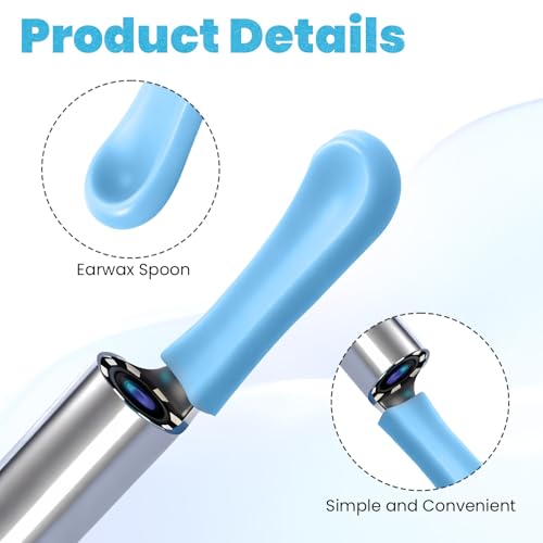 105 Stück Silikon-Ohrreiniger-Kopf für Ohrenschmalz Entferner, Ohrlöffel Zubehör Ear Wax Removal Otoskop, weiche Silikon-Reinigungskappe für Endoskop zur Ohrenschmalzentfernung Teenager Erwachsene