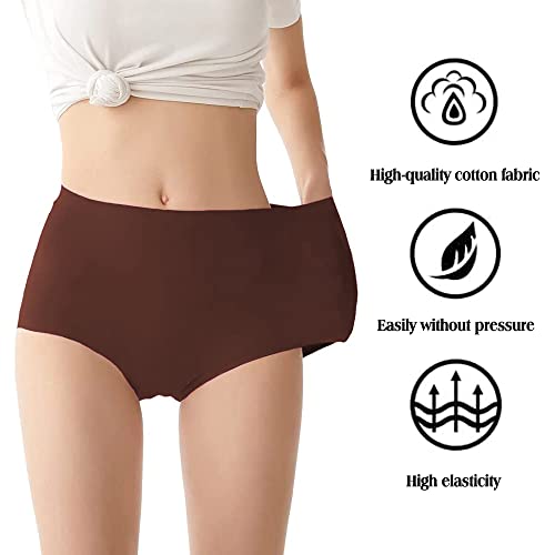 FallSweet No Show High Waist Briefs Underwear for Women Seamless Panties Multi Pack3