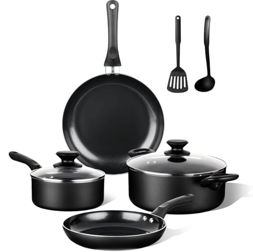 Image of BECIGAR 8 Pcs Ceramic Pots and Pans Set