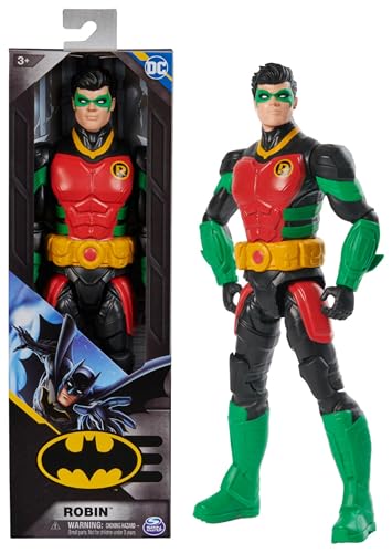 ACTION FIGURE BATMAN ARMATURA MARRONE INCLUDE: 1 action figure Robin in scala della collezione di supereroi giocattoli DC Comics alta 30 cm