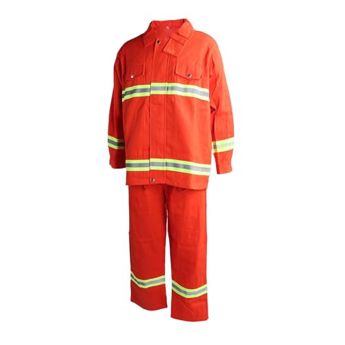 Luocute Tuta Ignifuga, Giacche di Sicurezza Ad Alta visibilità per Uomo, Tuta di Sicurezza Ignifuga Isolamento Termico Indumenti Protettivi Abbigliamento in Cotone con Cerniera con (M)