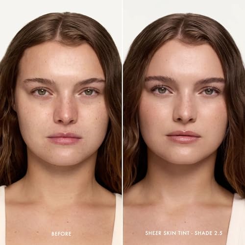 Image of Summer Fridays Sheer Skin Tint - Tinted Moisturizer with Hyaluronic Acid - Helps Diminish Uneven Skin Tone - Sheer to Light Coverage - Shade 2.5 - Light with Cool Peach Undertones (1 Fl Oz)