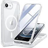 Miracase iPhone 16E ケース MagSafe対応 あいふおん16e スマホケース 2025 9H強化ガラス 6.1インチ フルカバー 360°全身保護 ワイヤレス充電対応 マットクリア