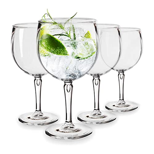 RB Copas Balon Gin Cóctel Plástico Premium Irrompible Reutilizable 45cl, Set de 4