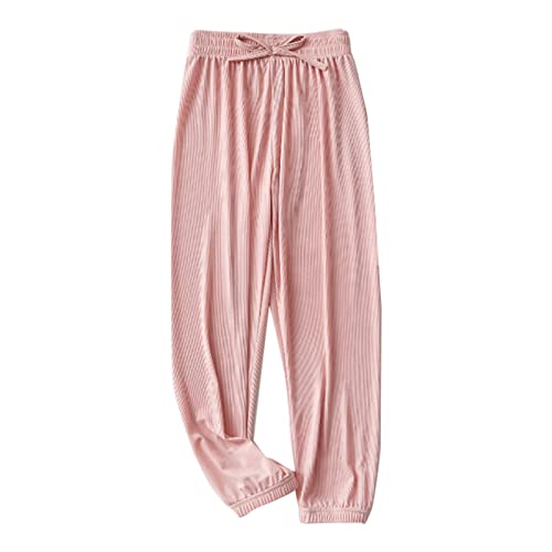 Moonker Toddler Girls Baggy Sweatpants Lightweight Elastic Waist Loose Breathable Casual Thin Trousers Solid