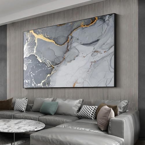 Affiches d'art mural d'océan grand format et images abstraites gris