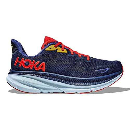 Image of Hoka Men's Clifton 9 Trainers, Bellwether Blue Dazzling Blue, 11.5 US