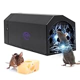 Electric Mouse Traps Indoors: Rat Trap Upgraded 2 in 1 Effective Humane Indoor Mouse Trap Killer with 2000V Powerful Voltage Shock for Home Reusable Rechargeable