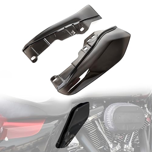 VEISUTOR Smoked Mid Frame Air Deflector Heat Shields for Harley Touring Street Electra Road Glide Road King Ultra Limited 2009-2024 Accessories (2PCS)