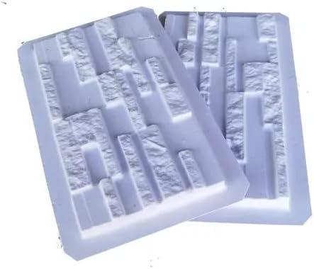 Kit de 2 moldes para pared piedra losa hormigón yeso fachada Creel - Moldes y Moldes