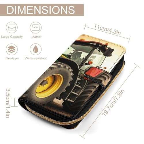 Tractor Theme Wallet Multifunctional Wallets for Men Compact Wallet Purse Passport Bag2