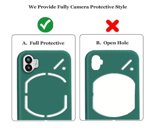 Image of A rtistque Back Cover Case for Nothing Phone 2 with Camera Protection | Shockproof TPU | Stylish Protective Design | Slim Fit | Ultra Matte | Nothing Phone 2 Back Cover - Green