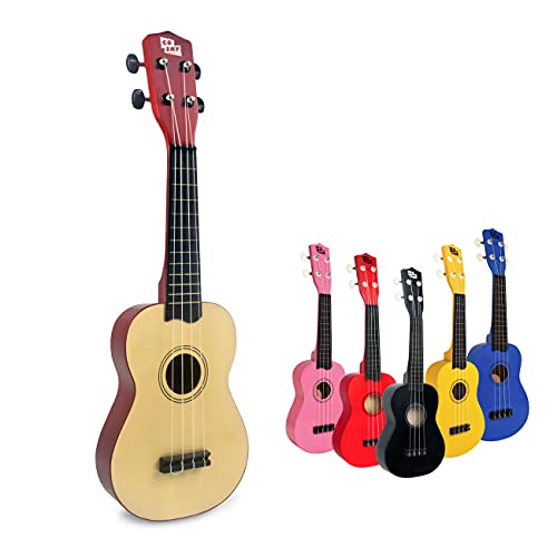 CB SKY Ukulélé soprano pour enfants/débutants Naturel 53 cm - Les Beatles, Paul McCartney, John Lennon, RIngo Starr, George Harrison CB SKY Ukulélé soprano pour enfants/débutants Naturel 53 cm