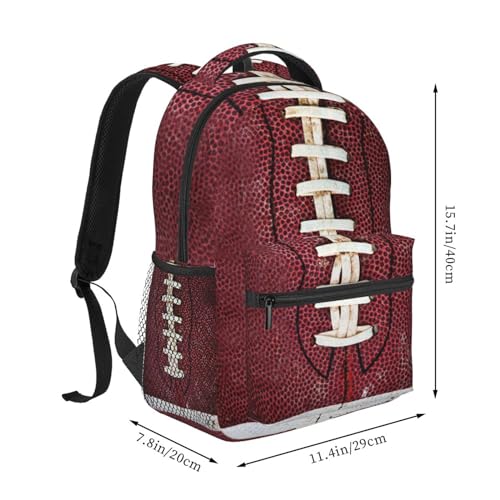 Hkhehop Vintage Ball American Football Backpack For School Laptop Bags Bookbag Big Casual Daypack For Student Girls Boys Kids Teens Travel Sports Work thumb #2