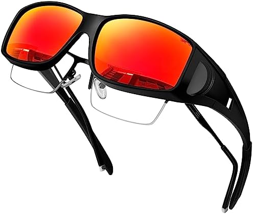 KANASTAL High Protection 100% polarised Oversized Sunglasses Mirrored for Men and Women UV400 Protection for Driving Partying Traveling Fishing