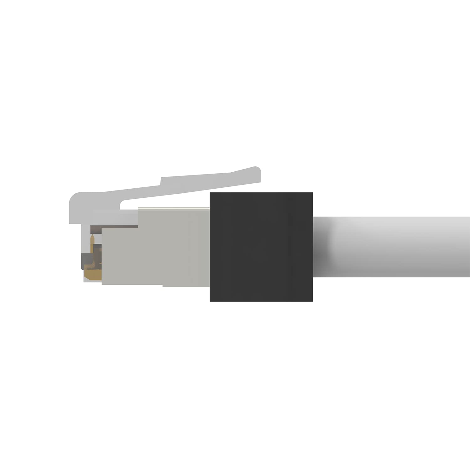 AIXONTEC 10 x 0,5 m RJ45 Netzwerkkabel kurzer RJ-45 Stecker Gigabit Cat.6 Patchkabel Ethernet LAN Kabel geschirmt Grau Schwarz
