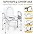 Raised Toilet Seat with Handles, Two-ways Adjustable Toilet Seat Risers for Seniors, 350lb Elevated Toilet Seat for Handicap, Toilet Riser with Handles and Waterproof Pad, Toilet Chair Over Toilet