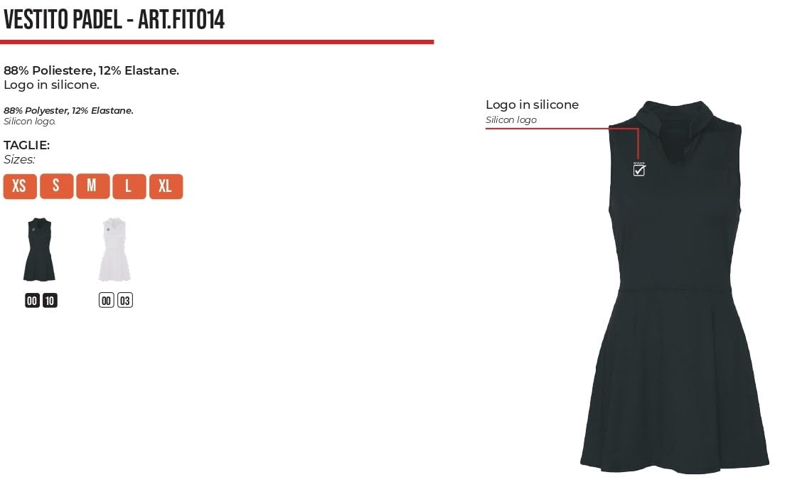 GIVOVA Vestito Padel Vestito Donna (Pacco da 1)