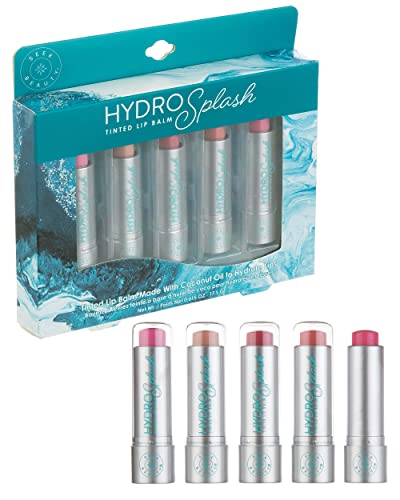 Expressions 5Pc Hydro Splash Lip Butter, Moisturizing Tinted Lip Balm With Coconut Oil To Hydrate And Soothe Lips, Lip Balm For Women, Lip Balm Value Pack #TOP22
