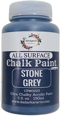 Get Inspired Stone Grey All surface Super Matte Chalk Paint 150ml Grey Chalk Paint