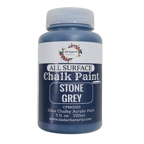 Get Inspired Stone Grey All surface Super Matte Chalk Paint 150ml Grey Chalk
