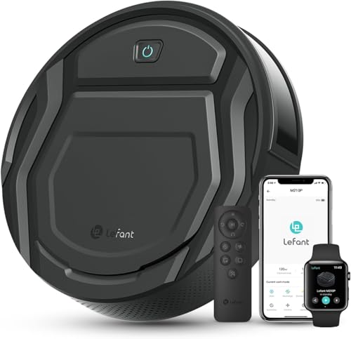 LEFANT M210Pro Staubsaugerroboter, 2200 Pa Starke Saugleistung, 120 Minuten Laufzeit, WLAN-Verbindung, geplante Reinigung, schlanker Staubsaugerroboter, selbstaufladbar, geeignet für mehrere Räume