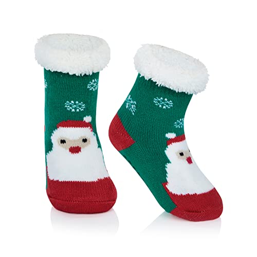 American Trends Baby Slipper Socks Christmas Toddler Fuzzy Socks Warm Fleece Non Skid Winter Socks
