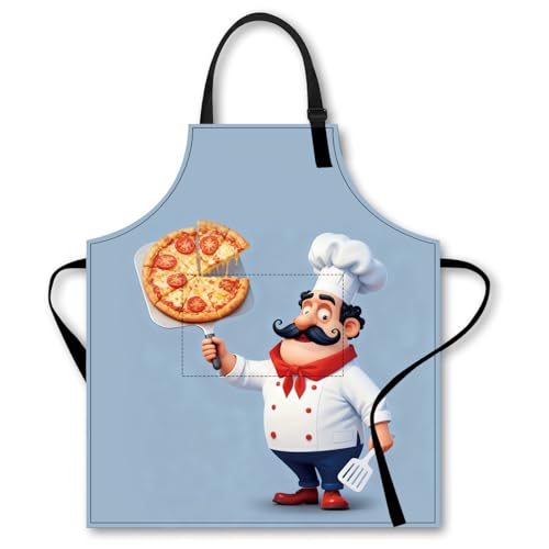 Image of Nuxovilar Cute Cooking Kitchen Apron, 26.77 * 30.7 Inches, Essential for Kitchen Cooking, Baking, Festive Gatherings