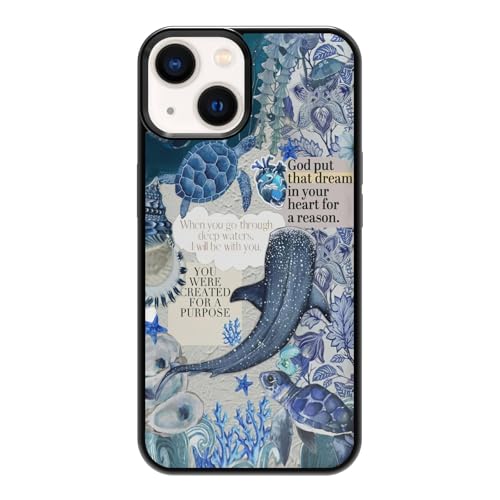 qizjio Whale Shark Phone Case Shockproof Protective Christian Cases for iPhone 13/14