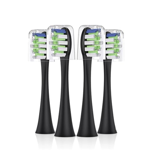 ���u���V�w�b�h 4 �{�ASarmocare �ɑΉ��AS100 S200 S400 S600 S710 S800 S820 S910 �t�B�b�g�d�����u���V�w�b�h(4pcs Black-B)