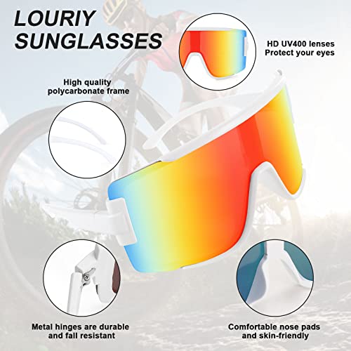 Big Shield Wraparound Sunglasses Men Women Sport Sunglasses 80s Ski Visor Mirror Glasses Cycling Outdoor3