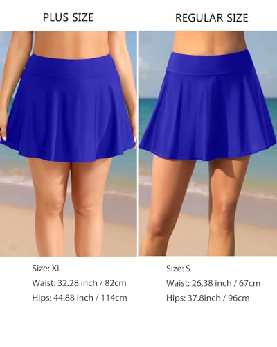 Image of Aqua Eve Women Swim Skirt Tummy Control Swimsuit Skirt High Waisted Bathing Suit Bottom (Available in Plus)
