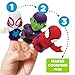 Spidey & His Amazing Friends 10 Piece Finger Puppet Set - Party Favors, Educational, Bath, Floating Pool, Beach Toys, Playtime