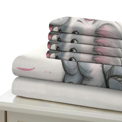 Housse de couette éléphants et fourmis 3D en microfibre 135x200cm - 6