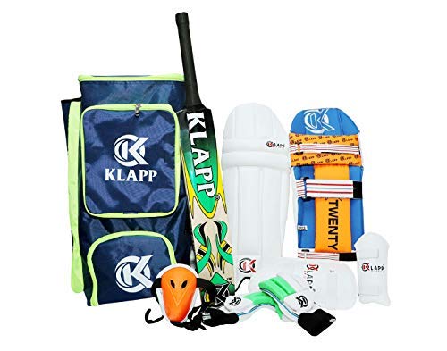Klapp Fighter Cricket Kit Set with Kashmir Willow Cricket Bat (5, Multicolour) (B08TV66J77) Amazon Price History, Amazon Price Tracker
