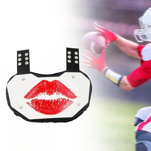 QSTDGVPW American Football Back Plate Rear Back Protector Hard Outer Shell Professional Football Protective Gear Lower Backplate, 30cmx26cm