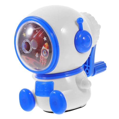 HOMSFOU Máquina de cortar lápiz manual Ergonómico divertido afiladores de lápiz lindo sacapuntas de lápiz sacapuntas de manivela Sacapuntas convenientes el plastico Blue